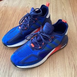 Adidas Men's ZX 2K Boost Running Shoes Blue Tech Indigo FX8836 Size 11 US